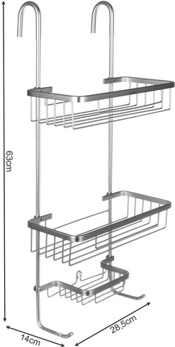 3 levels of storage space