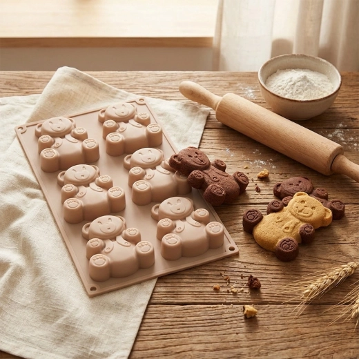 Easy release thanks to flexible silicone