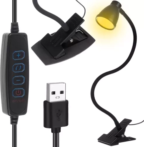 Bureaulamp met clip zwart Izoxis