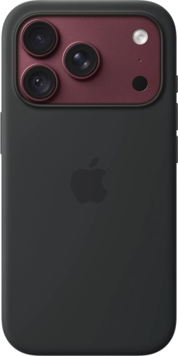 Coque en silicone Apple avec MagSafe pour iPhone 18 Pro – noire