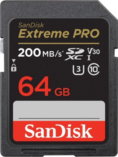 SanDisk Extreme Pro SDXC Speicherkarte 64 GB UHS-I U3 V30 200/90 MB/s