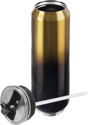 Auslaufsicherer Deckel mit klappbarem Mundstück und Strohhalm