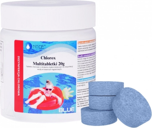 Chloortabletten multi 20 g voor zwembaden 0,5 kg