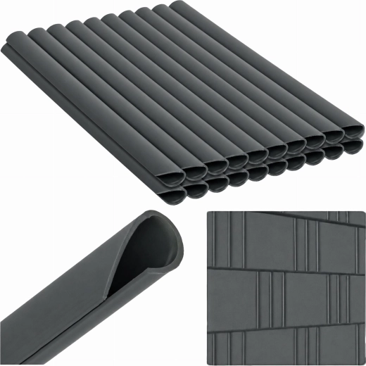 Clips for fence tape, anthracite, 19 cm, 20 pcs