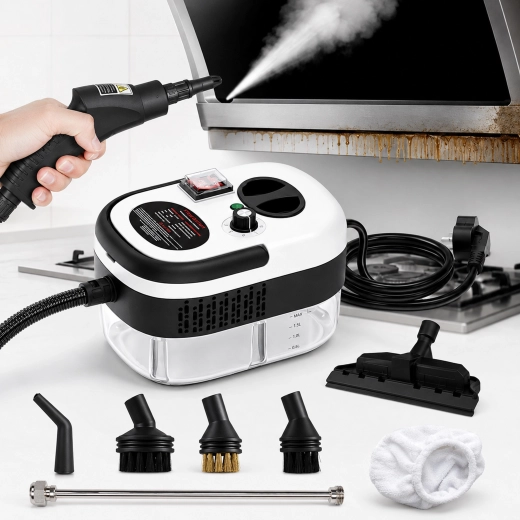 Targeted steam for grease and stubborn dirt