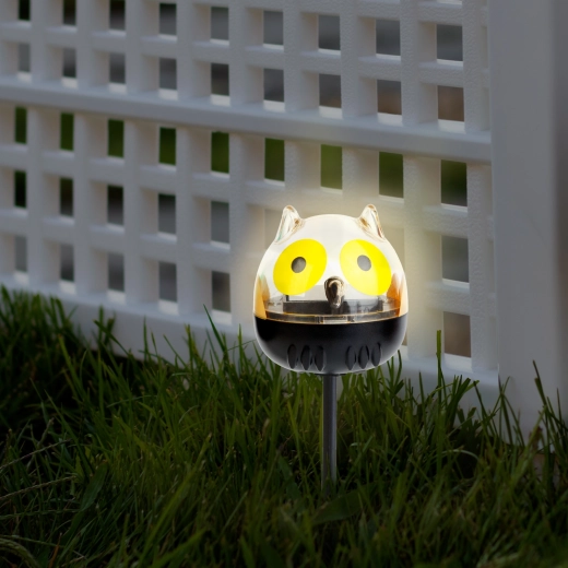 Solarlamp in de vorm van een uil met koud wit licht - 1 stuk