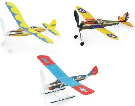 VILAC airplane kit with rubber-band propeller – Green