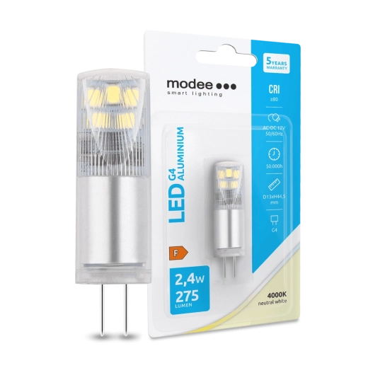 LED-Lampe G4 Aluminium 12 V 2,4 W 4000 K 275 lm MODEE