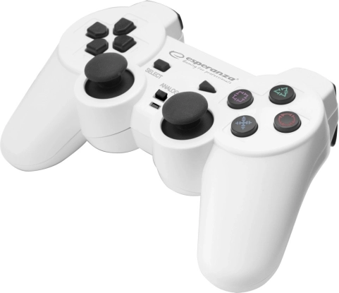 Gamepad Pro für PC und PlayStation 3 mit Vibrationen Esperanza Trooper (USB, weiß/schwarz)