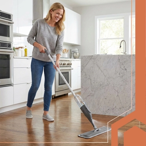 360°-Schwenkkopf und flache, dünne Reinigungspfanne