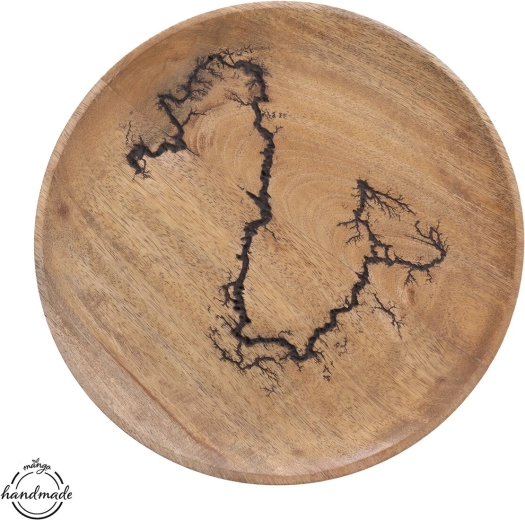 Rundes Tablett aus Mangoholz MANGO electric, Ø 26 cm