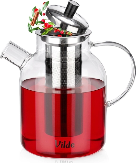 Glass Kettle with Stainless Steel Tea Infuser 1.5 L