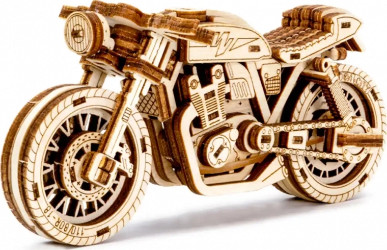 Puzzle 3D en bois moto Café Racer – WOODEN CITY (85 pièces)