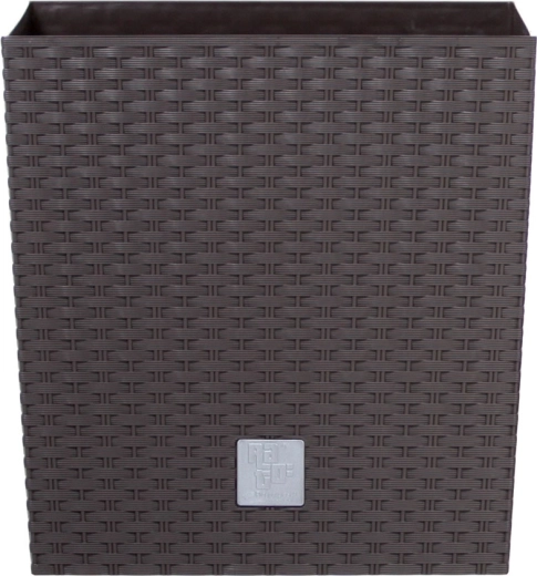 Cache-pot en rotin avec insert Rato Low 17 cm ombre