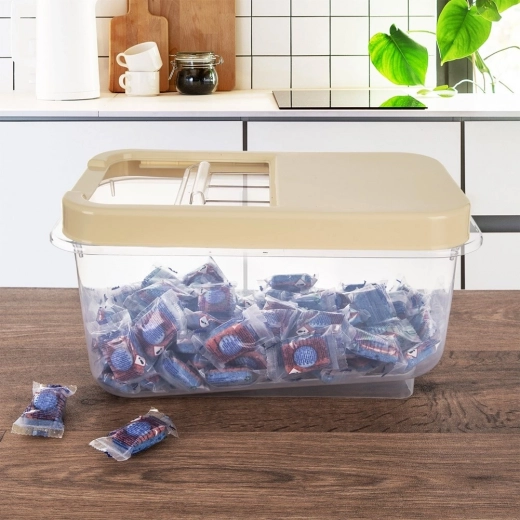 Schiebedeckel für schnelle Dosierung