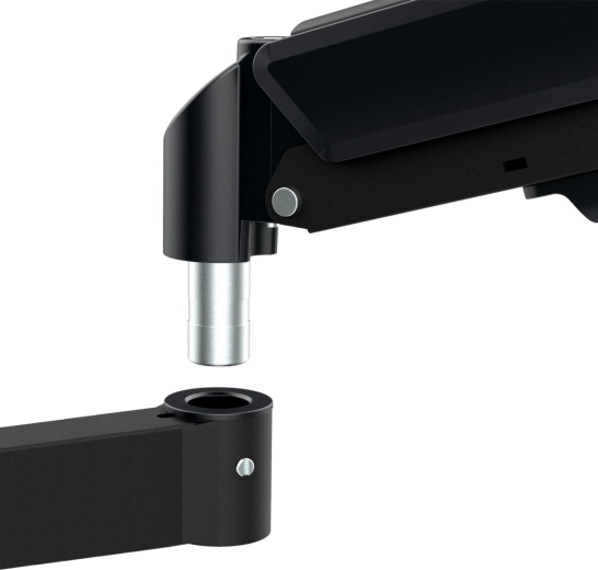 Smooth positioning with gas spring arms