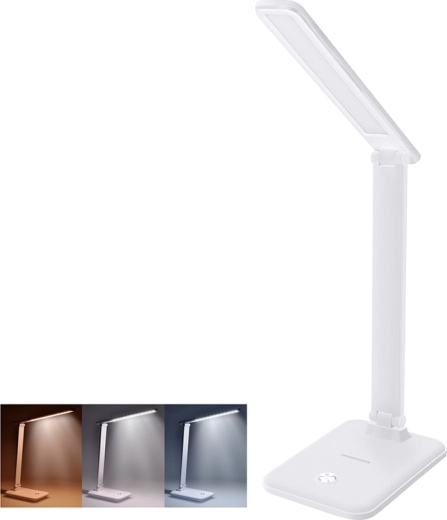Solight led-bureaulamp 10 W met aanraakbediening en aanpasbare lichtkleurtemperatuur, wit
