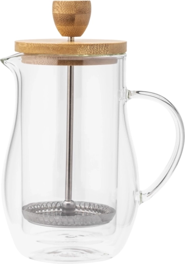 Glass French press with bamboo lid 400 ml