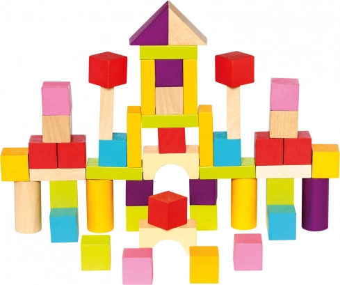 Holzbausteine im Eimer 50 Stk – neue Farben