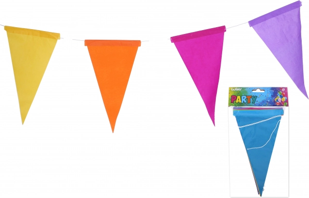 Papieren slinger met vlaggetjes