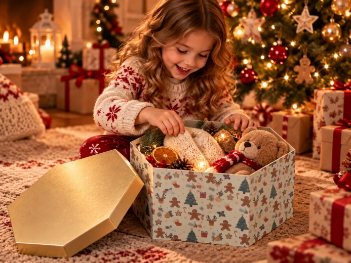 Emballage de Noël prêt à offrir