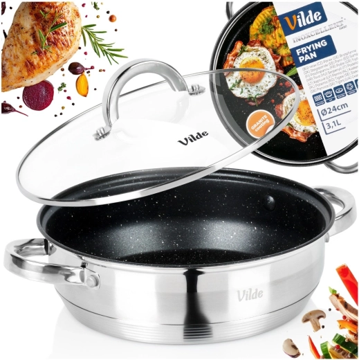 Glazen deksel en veilige grepen