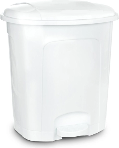 Abfalleimer mit Pedal 11,5 l weiß