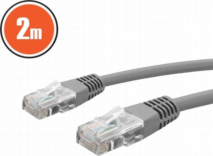 Netwerk-patchkabel CAT5e UTP 2 m grijs