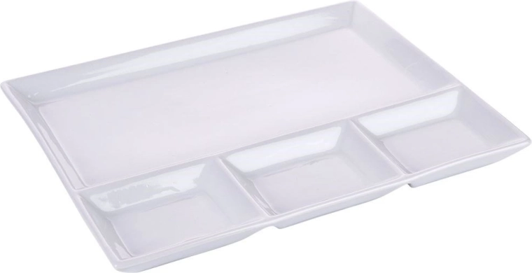 Übersichtliches Servieren in 4 Sektionen