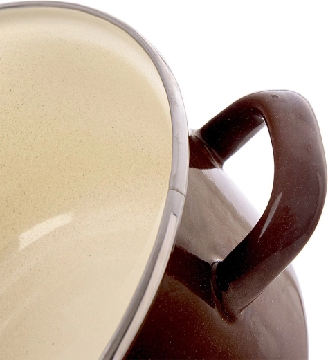 Lebensmittelechte Emaille und Edelstahlrand