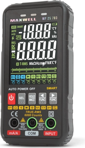 Maxwell automatic digital multimeter with color 3" display