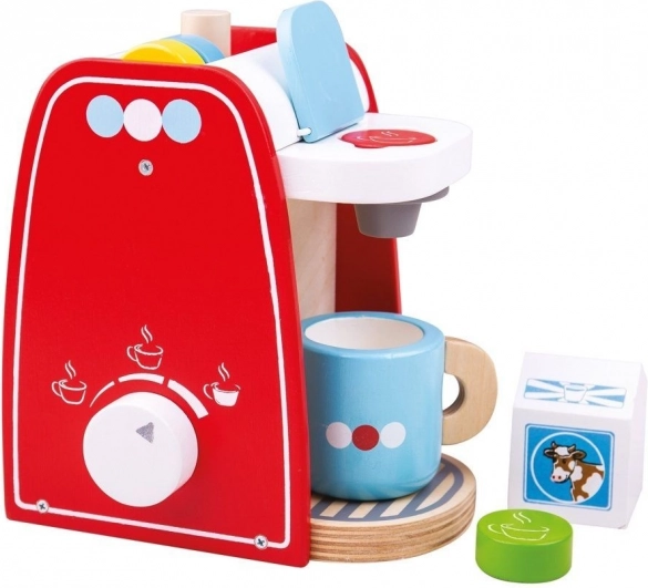 Wooden Coffee Maker BIGJIGS TOYS – Red