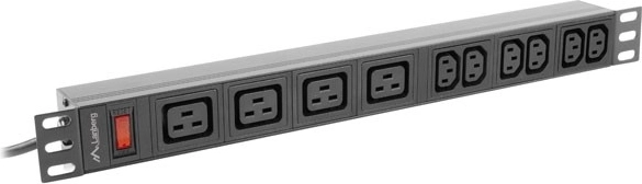 10× IEC-stopcontacten voor IT-apparatuur