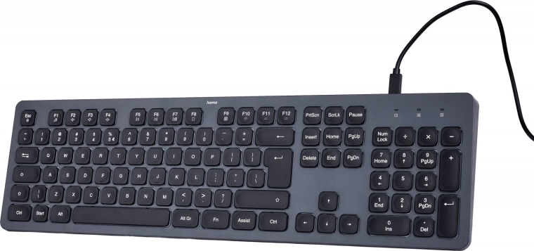 Verkabelte Tastatur Hama CK-400 schwarz-grau