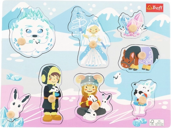 Wooden Puzzle Medium Ice Castle, 8 Pieces