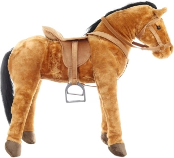 Pluchen paard met zadel