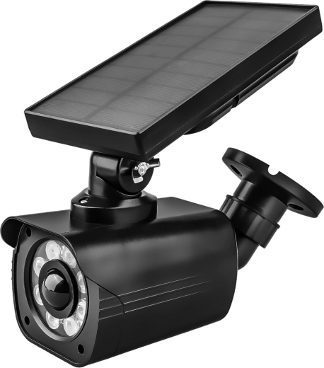 Fausse caméra de sécurité solaire avec capteur PIR et LED clignotante - 1 pièce
