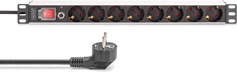 8 Schuko-stopcontacten gedraaid onder 45°