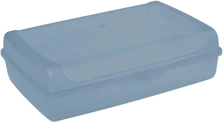 Luca Click Box Maxi Aufbewahrungsbox mit Deckel 3,7 l blau 30 × 20 × 8,5 cm