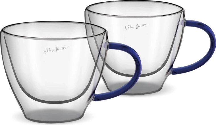 Ensemble de verres à cappuccino à double paroi Lamart, bleu, 190 ml, 2 pièces