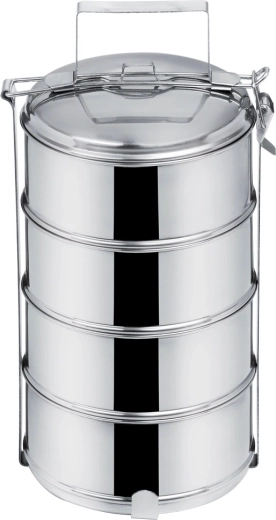 Ménagère isotherme en acier inoxydable 4x1 l, quatre étages