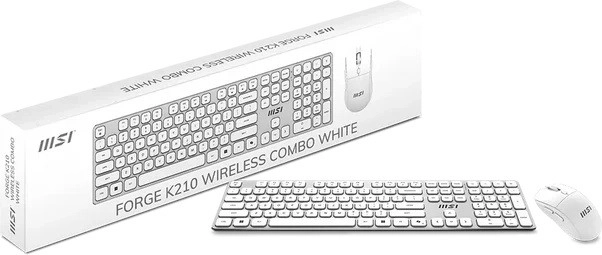 MSI Forge K210 draadloze set toetsenbord en muis wit (US)