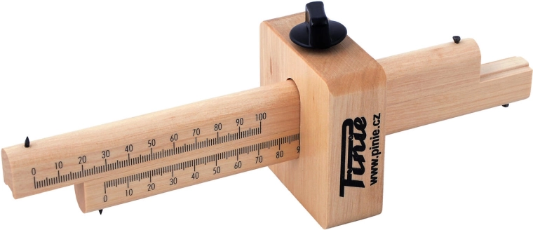 Trusquin de menuisier double en bois