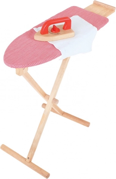 Houten strijkplank en strijkijzer voor kinderen