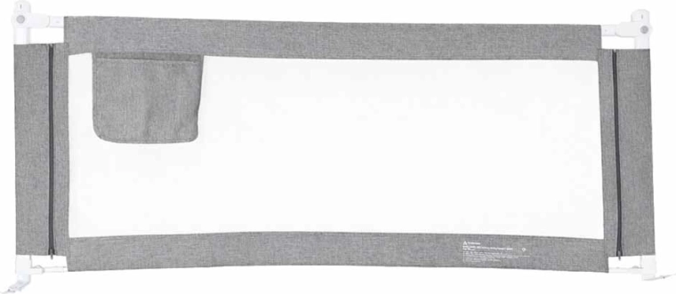 Bed safety rail 160 cm, grey