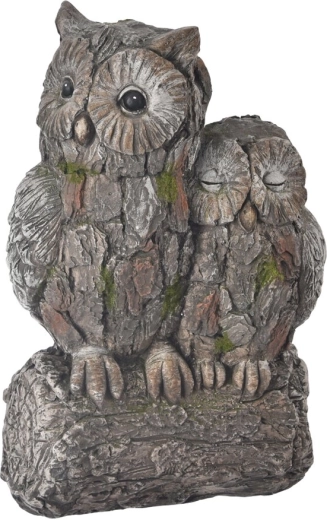 Ceramic Owl Decoration EBI with Stone Effect 41 cm