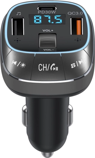 Sencor Bluetooth FM-transmitter voor in de auto met snel opladen