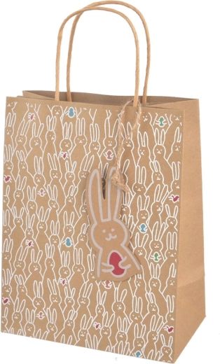 Sac cadeau en papier avec motif de Pâques, 18 × 10 × 23 cm