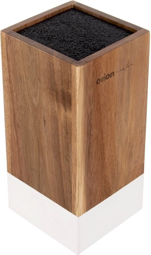 Elegant acacia wood with a white accent