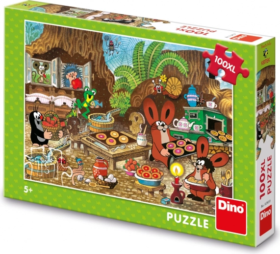 Dino puzzle Little Mole in the kitchen 100 XL pieces